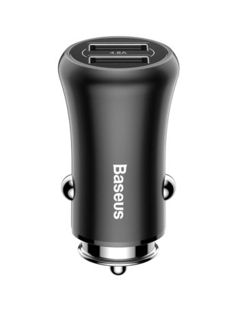 Baseus Gentleman 4.8A Dual-USB Car Charger Black