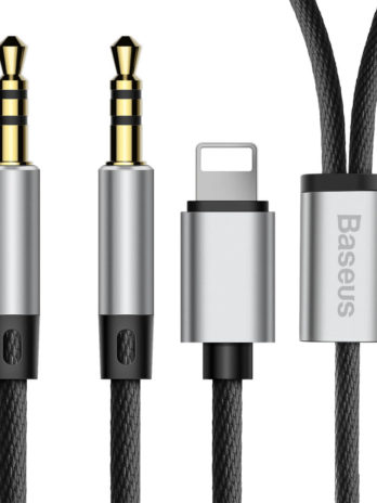 Baseus L33 Apple+3.5mm to 3.5mm AUX Audio Cable Black