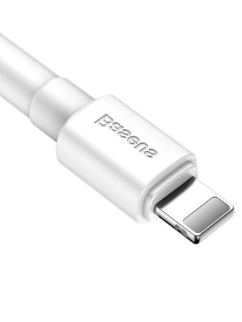 Baseus Mini White Cable USB For iPhone 2.4A 1m White