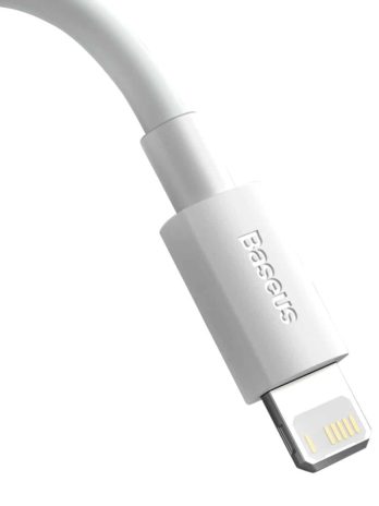 Baseus Simple Wisdom Data Cable Kit USB to iPhone 2.4A (2PCS/Set) 1.5m White