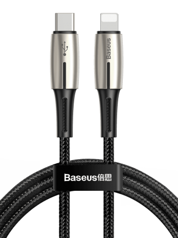 Baseus Waterdrop Cable Type-C to iPhone PD 18W 1.3m Black