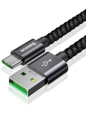 Baseus double fast charging USB cable USB For Type-C 5A 1m Black