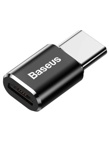 Baseus Micro Female To Type-C Male/USB Female To Type-C Male Adapter Converter 2.4A  Black