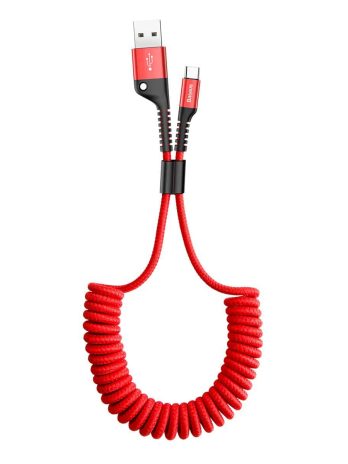 Baseus Fish eye Spring Data Cable USB For Type-C 2A 1m Black/Red