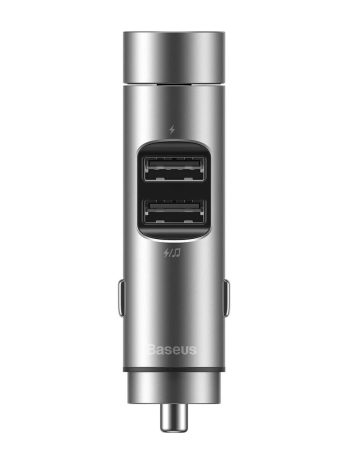 Baseus Energy Column Car Wireless MP3 Charger (Wireless 5.0+5V/3.1A)Silver/Dark grey