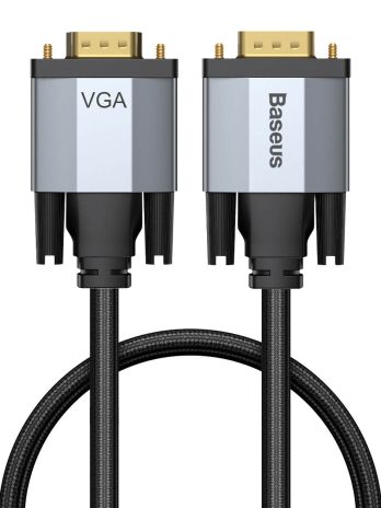 Baseus Enjoyment Series VGA Male To VGA Male bidirectional Adapter Cable 1m/2m/3m Dark gray