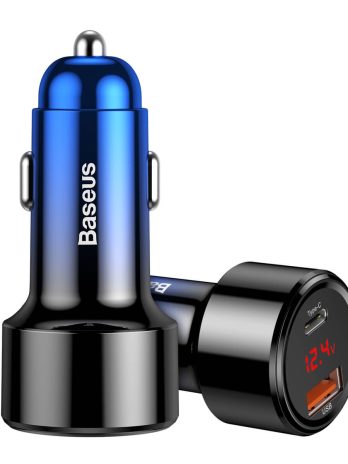 Baseus Magic Series PPS digital display (Type-c PD+QC) Intelligent dual quick charging and car charging of 45W Black/Blue/Red