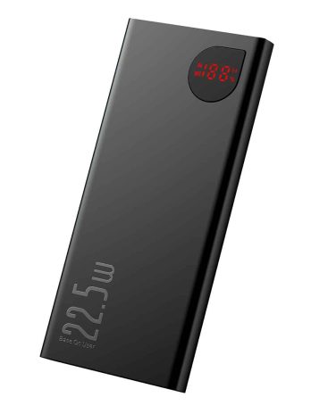 Baseus Adaman Metal Digital Display Quick Charge Power Bank 10000mAh 22.5W Black