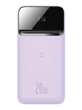 Baseus Magnetic wireless quick charging power bank 10000mAh 20W Purple (Include:Simple wiring USB For Type-C 0.5m White)