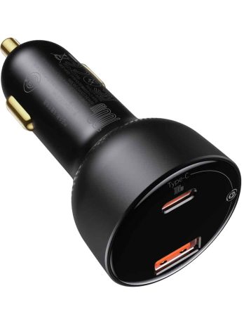 Baseus Superme Digital Display PPS Dual Quick Charger Car Charger Black