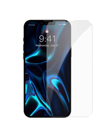 Baseus 0.3mm Full-glass Super porcelain crystal Tempered Glass Film For iPhone13 5.4/6.1/6.1Pro/6.7 inch (2pcs/Pack+Pasting Artifactl) Transparent