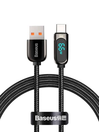 Baseus Display Fast Charging Data Cable USB to Type-C 66W Black/Green