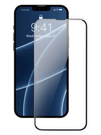 Baseus 0.23mm curved-screen tempered glass screen protector with crack-resistant edges For iPhone13 5.4/6.1/6.1Pro/6.7 inch (2pcs/pack+Pasting Artifact) Black