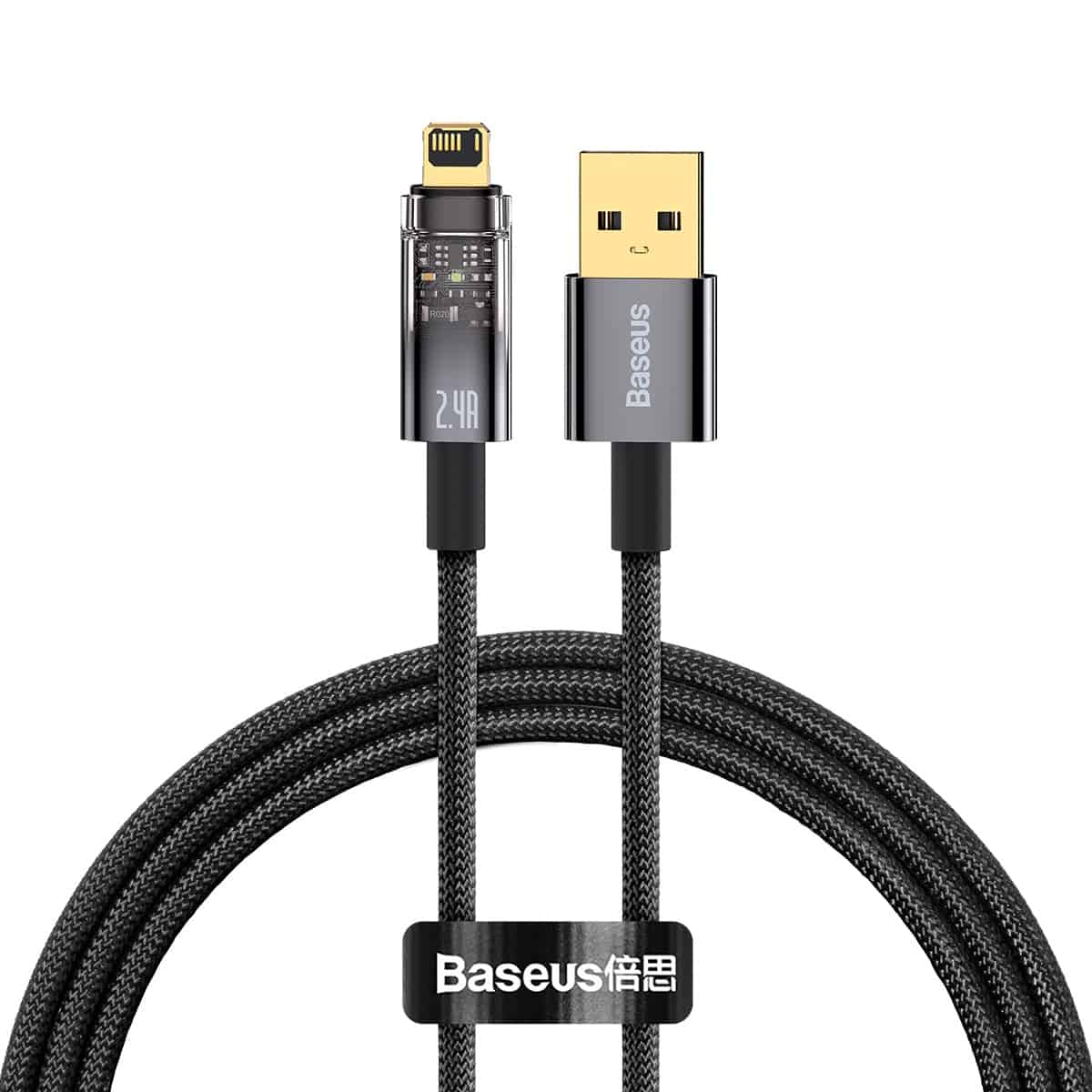 Baseus Explorer Series Auto Power-Off Fast Charging Data Cable USB to iPhone 2.4A