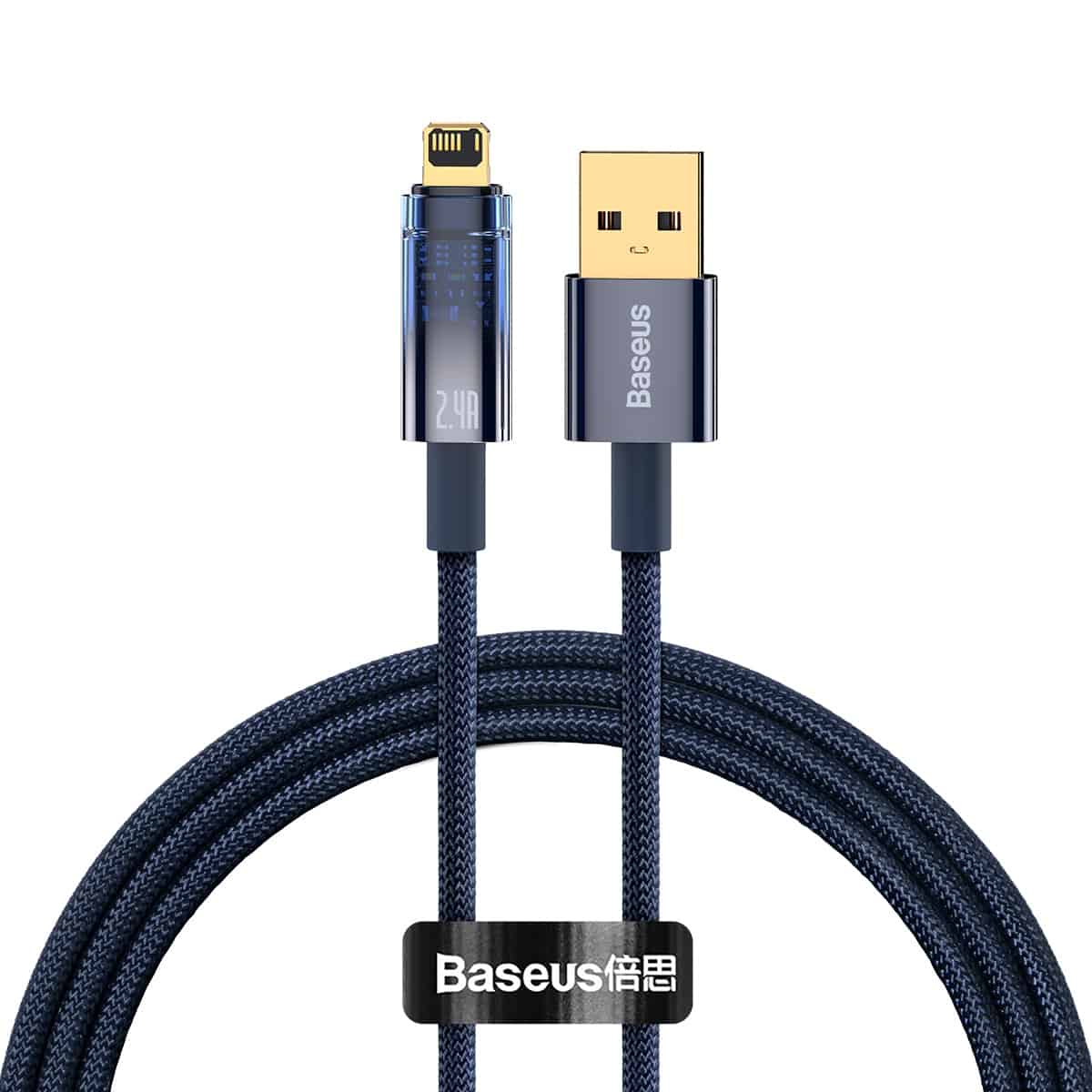 Baseus Explorer Series Auto Power-Off Fast Charging Data Cable USB to iPhone 2.4A