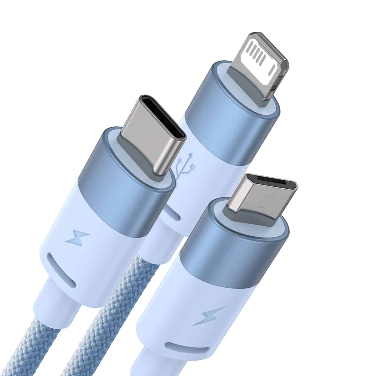 Baseus StarSpeed 1-for-3 Fast Charging Data Cable USB to Micro+Lightning+Type-C 3.5A 1.2m