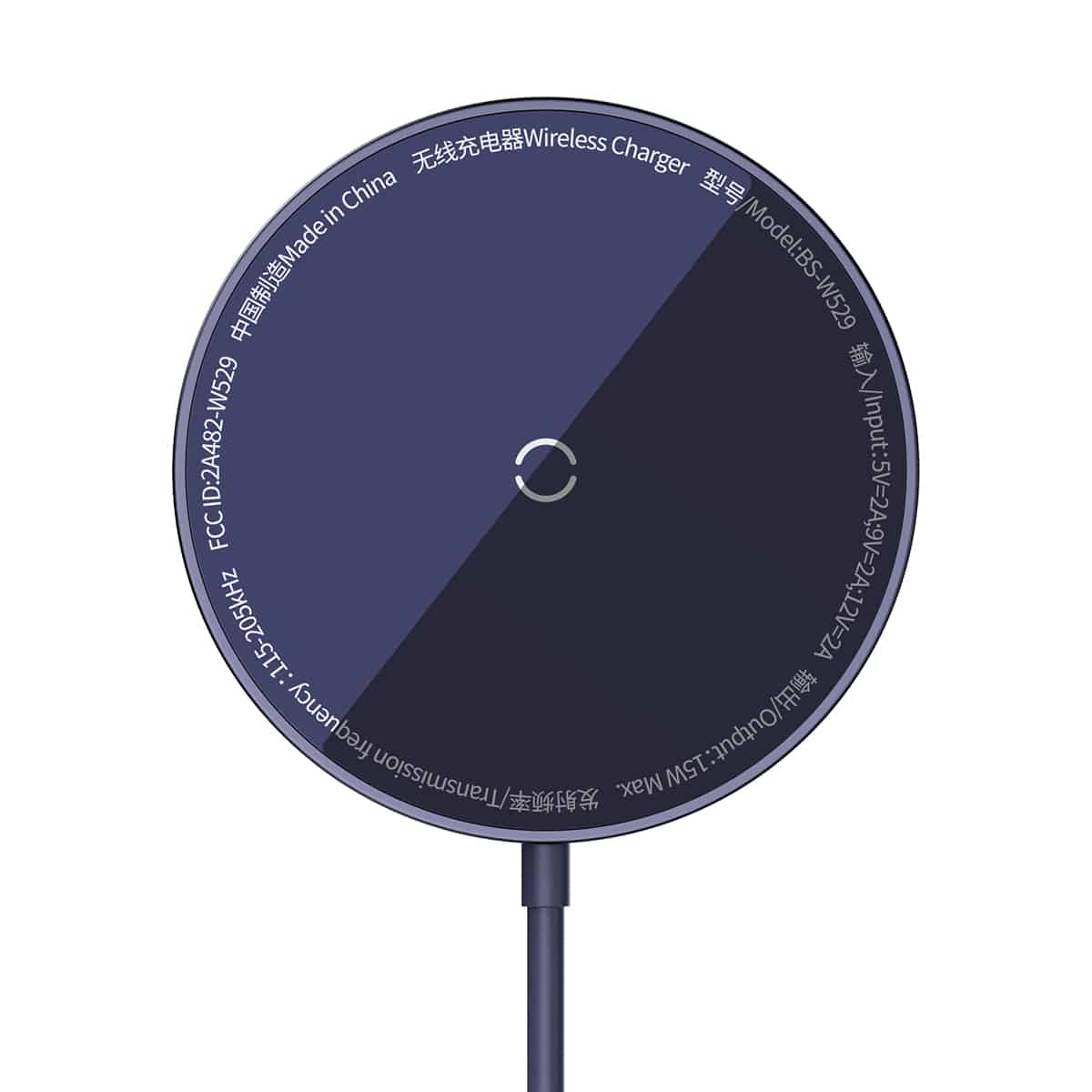 Baseus Simple Mini3 Magnetic Wireless Charger 15W Purple/Blue