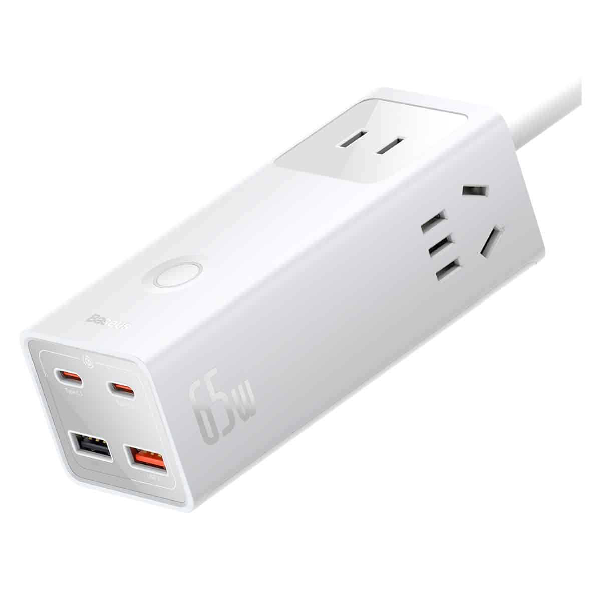 Baseus Extension Cord Power Strip (with 65W 4-Port Power Adapter)