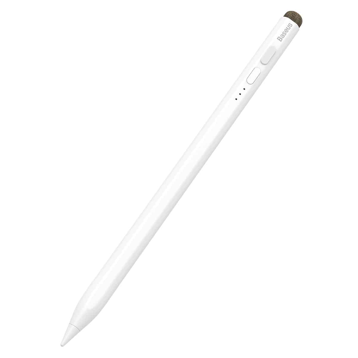 Baseus Pen Chang Light Display Capacitive Handwriting Pen (Active+Passive Version) White (Including: Simple Universal Data Cable Type-c 3A 0.3m White*1+Active Head*1+Passive Head Cap*1)