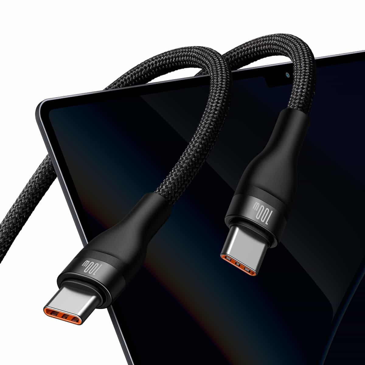 Baseus Flash Series Ⅱ One-for-Two Fast Charging Cable Type-C to C+C 100W 1.5m Black