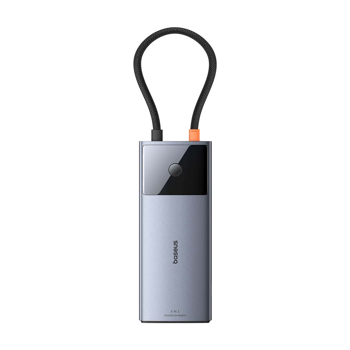 Baseus Metal Gleam Series II  6-in-1 USB HUB Space Grey(USB-C to  1*HDMI4K@60Hz+1*USB-C(10Gbps)+2*USB-A(10Gbps)+1*RJ45+1*USB-C(PD))