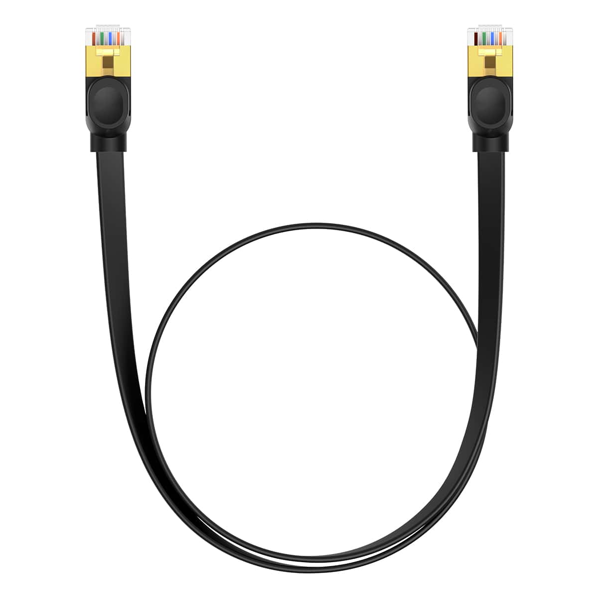 Baseus High Speed CAT7 10Gigabit Ethernet Cable (Flat Cable/Slender Cable) Cluster Black