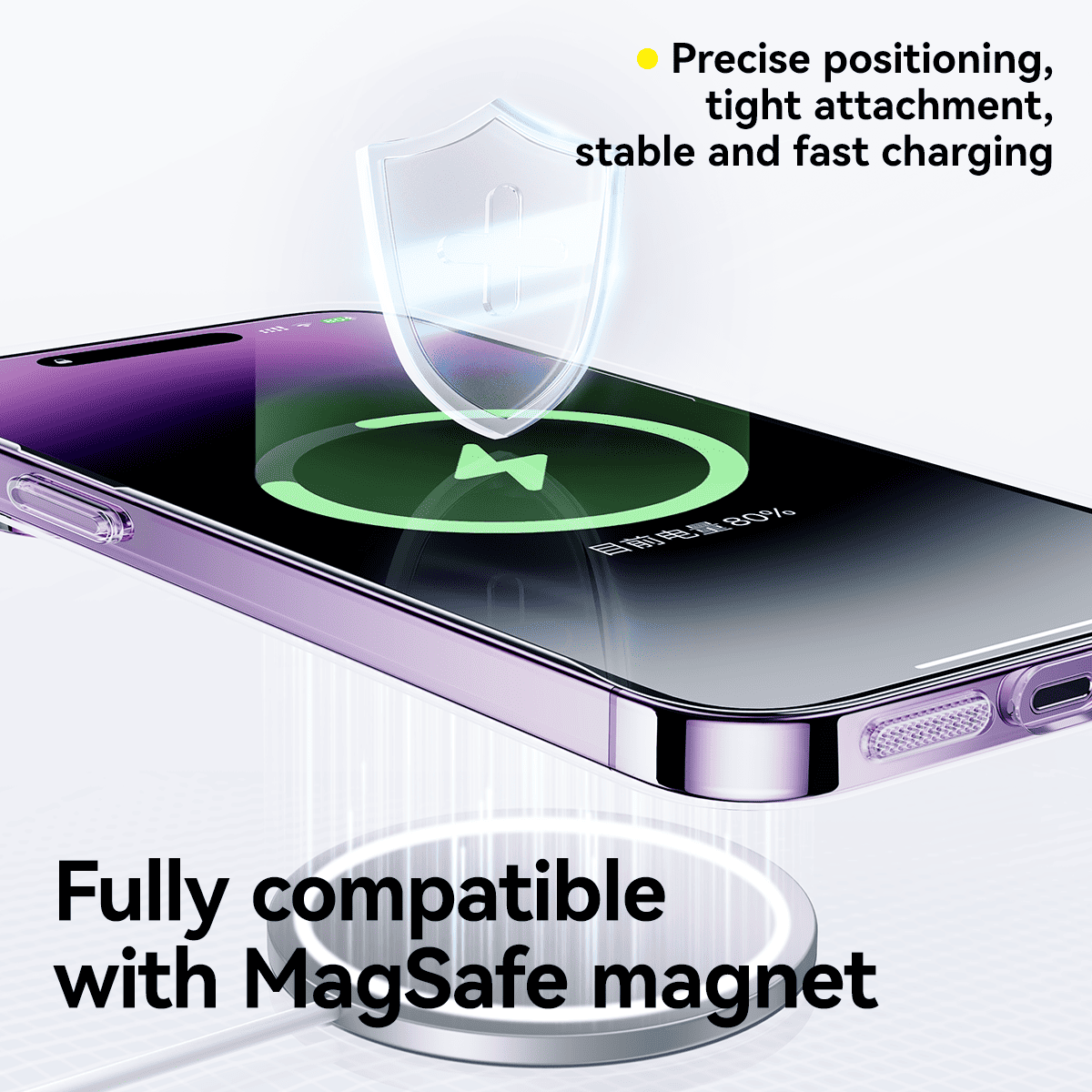 Baseus Lucent Series magnetic Case for iPhone 15 Pro - Clear c 1